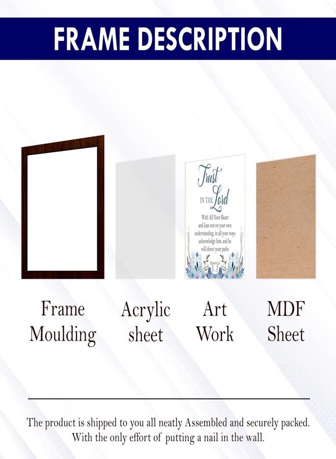 Printality Bible verse Wall Photo Frame Size (8 x 8 inches) Hanging wall Photo frame, Small Photo Frame, verse photo frame, Christians gifts, thank giving scriptures verse photo frame FRMSIND-009 - Image 3